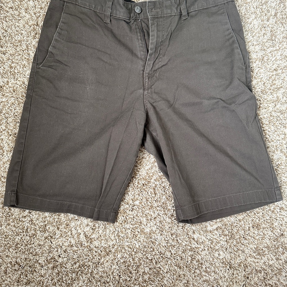 Volcom brown Vmonty Flat Front Shorts